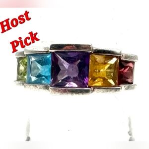 MICHELLE ALBALA Amethyst Topaz Garnet Citrine Peridot Gemstone Ring
